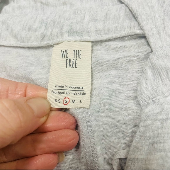 Free People We The Free Can't Fool Me Tee Gray Womens Size S Comfy Oversized - Picture 7 of 7